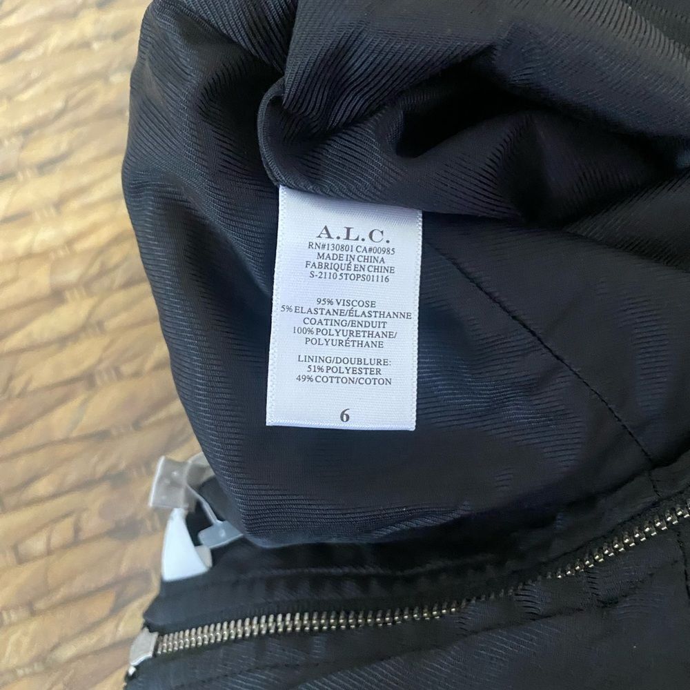 A.L.C Leather Black Top Lauryn II Top - Picture 6 of 9